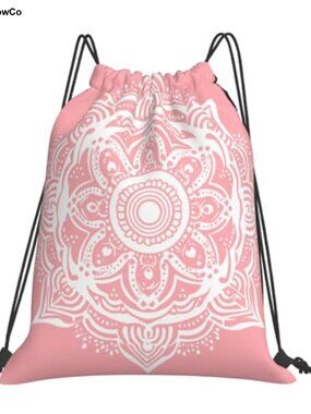 Drawstring Backpack Gym Sack Yoga Travel Beach Waterproof Sport Bag